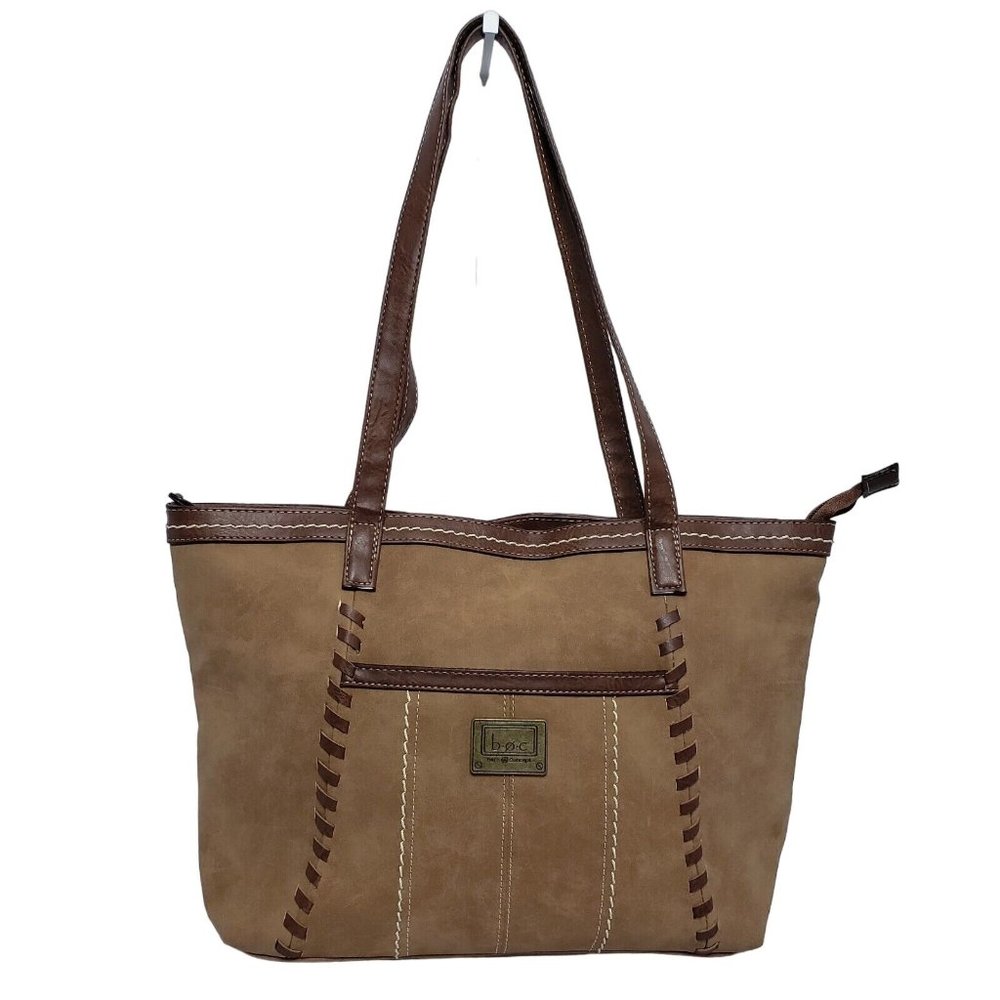 BOC Born Concept Brown Faux Leather Purse Shoulder Bag Preowned